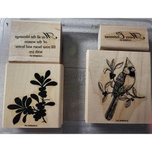 Stampin Up A Cardinal Christmas stamp set of 4